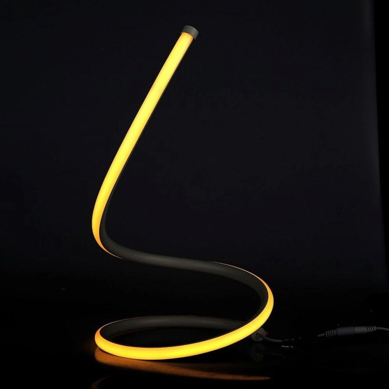 Lampada Led da Tavolo Design Moderna Spirale 17W Caldo 3000K Colore Nero Con Interruttore SKU-2140311