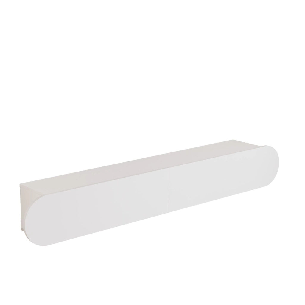 Porta TV in legno "LUM1" - 180 x 31 x 29 cm - Bianco