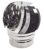 FUMAIOLO GIREVOLE CAPPELLO EOLICO Maschio ACCIAIO INOX AISI 316 -Vari Diametri- ø300
