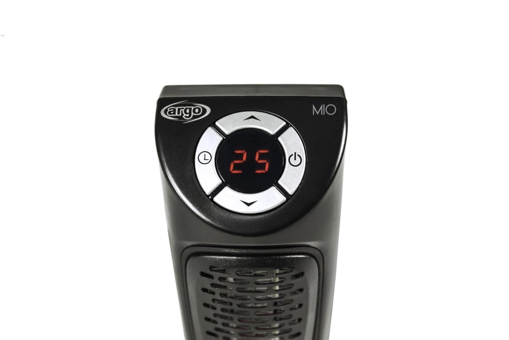Argoclima MIO stufetta elettrica Interno Nero 350 W Riscaldatore ambiente elettrico a infrarossi