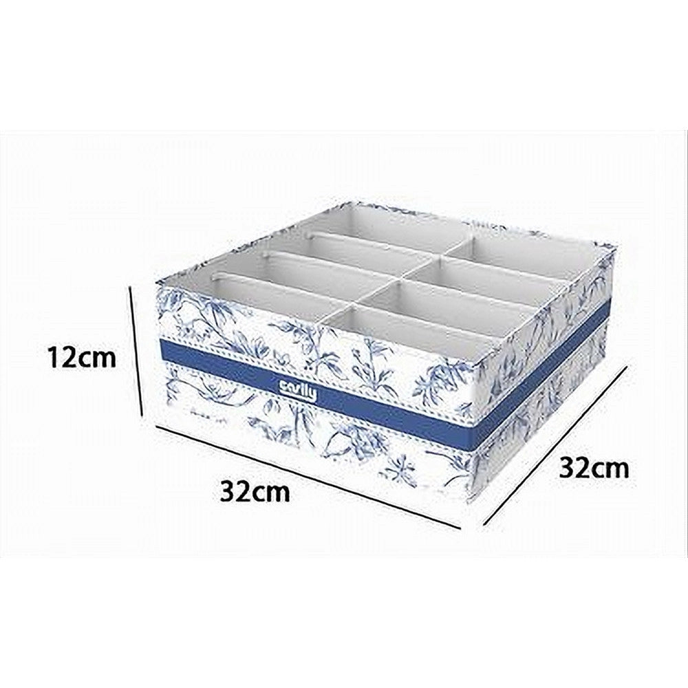 Trade Shop - Organizer Per Armadio 8 Scomparti Scatola Salvaspazio 32x32x12cm Fantasia 87330 -
