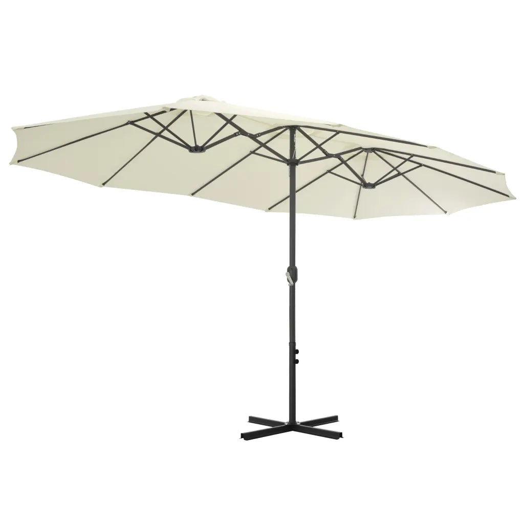 Ombrellone da Esterni con Palo in Alluminio 460x270 cm Sabbia 44868