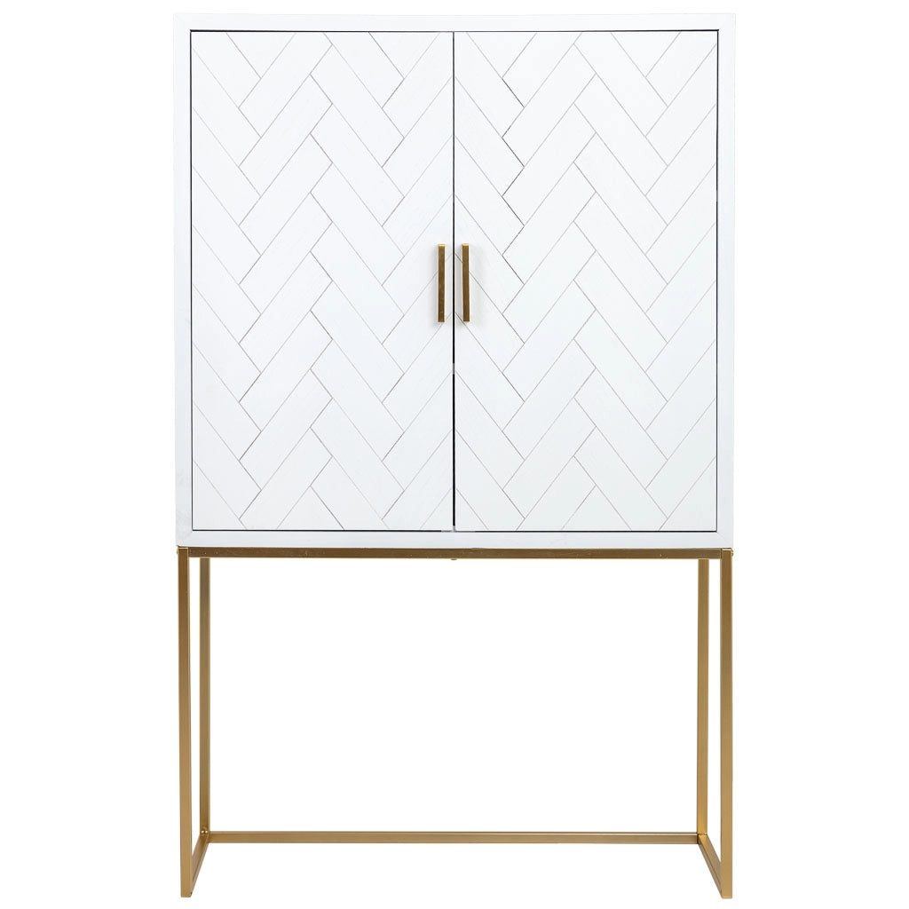 Armadio 2 ante in legno e metallo 100x40x160h cm