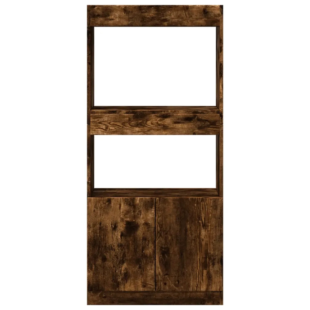 vidaXL Credenza Rovere Fumo 63x33x140 in Truciolato
