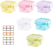 Contenitori per alimenti per bambini - contenitori per cibo in plastica - contenitori da cucina con coperchio - contenitori per freezer - box Bento riciclabili - 6 pezzi