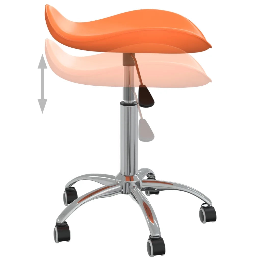 vidaXL Sedia da Pranzo Girevole Arancione in Similpelle