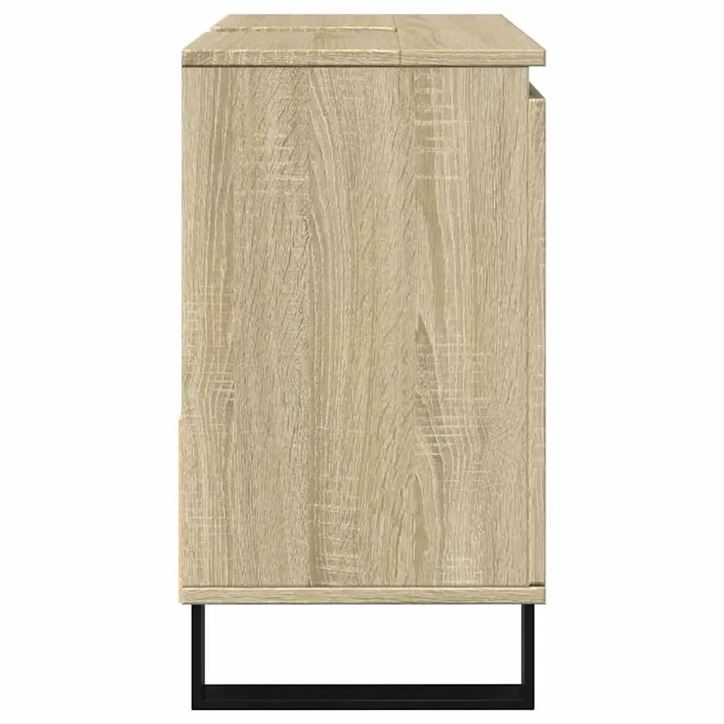 Armadietto da Bagno Rovere Sonoma 65x33x60 cm Legno Multistrato