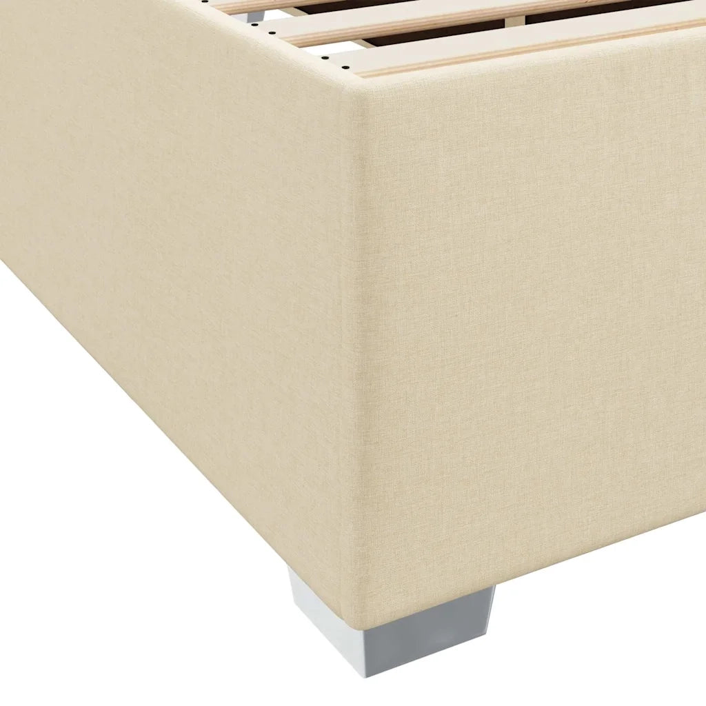 Struttura del letto con materasso Crema 100 x 200 cm Tessuto 3399171