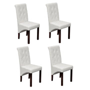 Sedie da Pranzo 4 pz Bianche in Similpelle cod mxl 31545