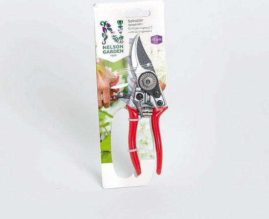 Snoeischaar con Manico Corto con Funzionale Manubrio e Blocco di Sicurezza - 17 cm - Pruniera per Fiori