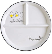 Piatto da servire in ceramica con 3 celle, piatti da dessert e da insalata, piatti da servire divisi per bambini e per dimagrire
