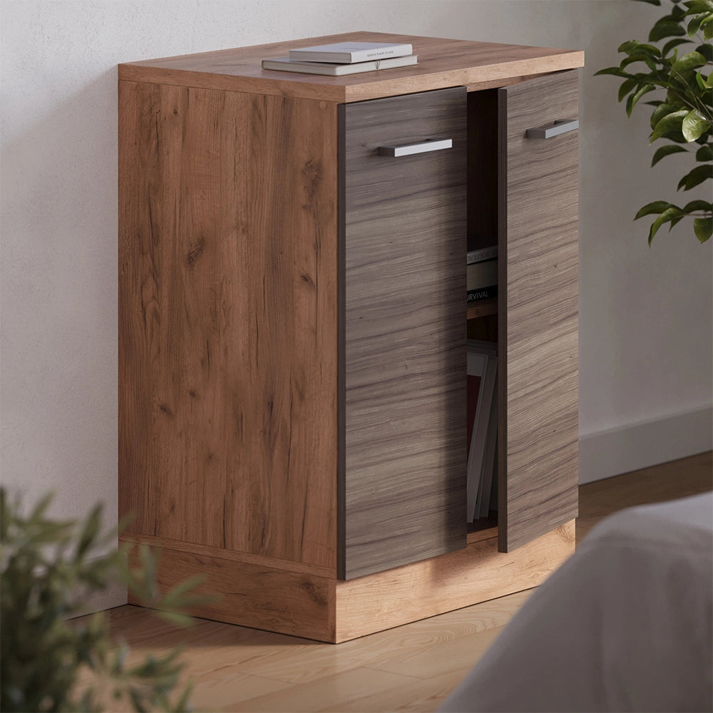Mobile per mansarda Rion Grigio nobile/Rovere dorato 60 x 83.8 cm senza inclinazione con 2 ante Vicco