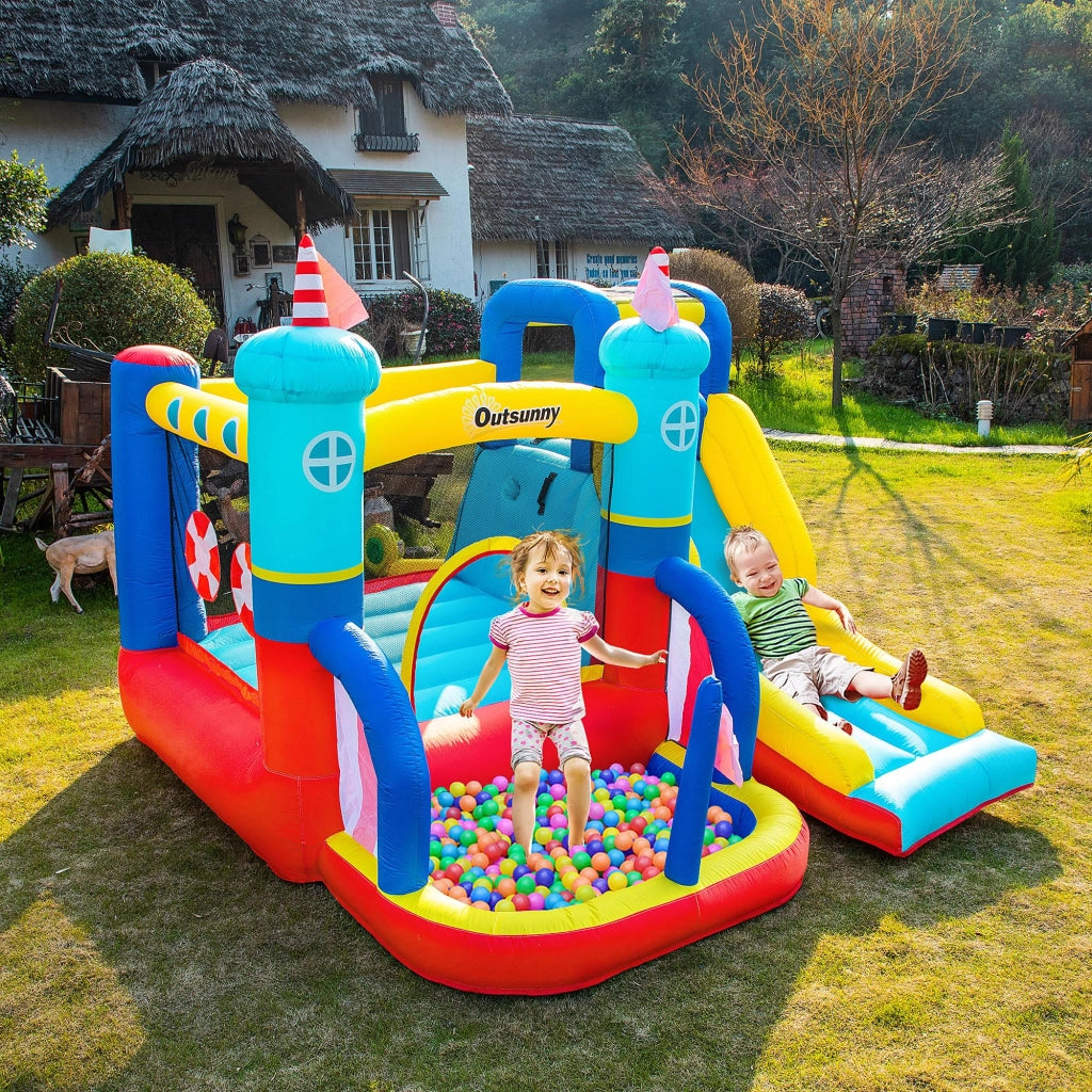 Castello Giostra Gonfiabile 265x260x200 cm in con Pompa Inclusa