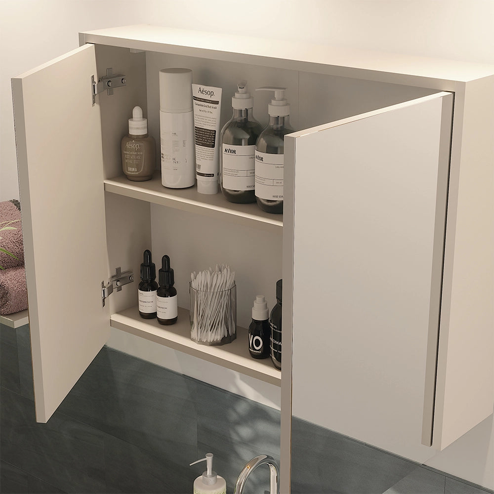 Vicco Specchio contenitore bagno Cachemire 80 x 60 cm con 2 scomparti chiusi