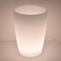 Vaso Luminoso da Giardino a LED Ø40 cm in Resina 5W Cypress Bianco Neutro