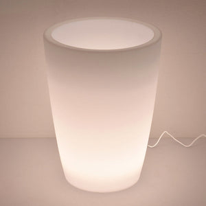 Vaso Luminoso da Giardino a LED Ø40 cm in Resina 5W Cypress Bianco Neutro