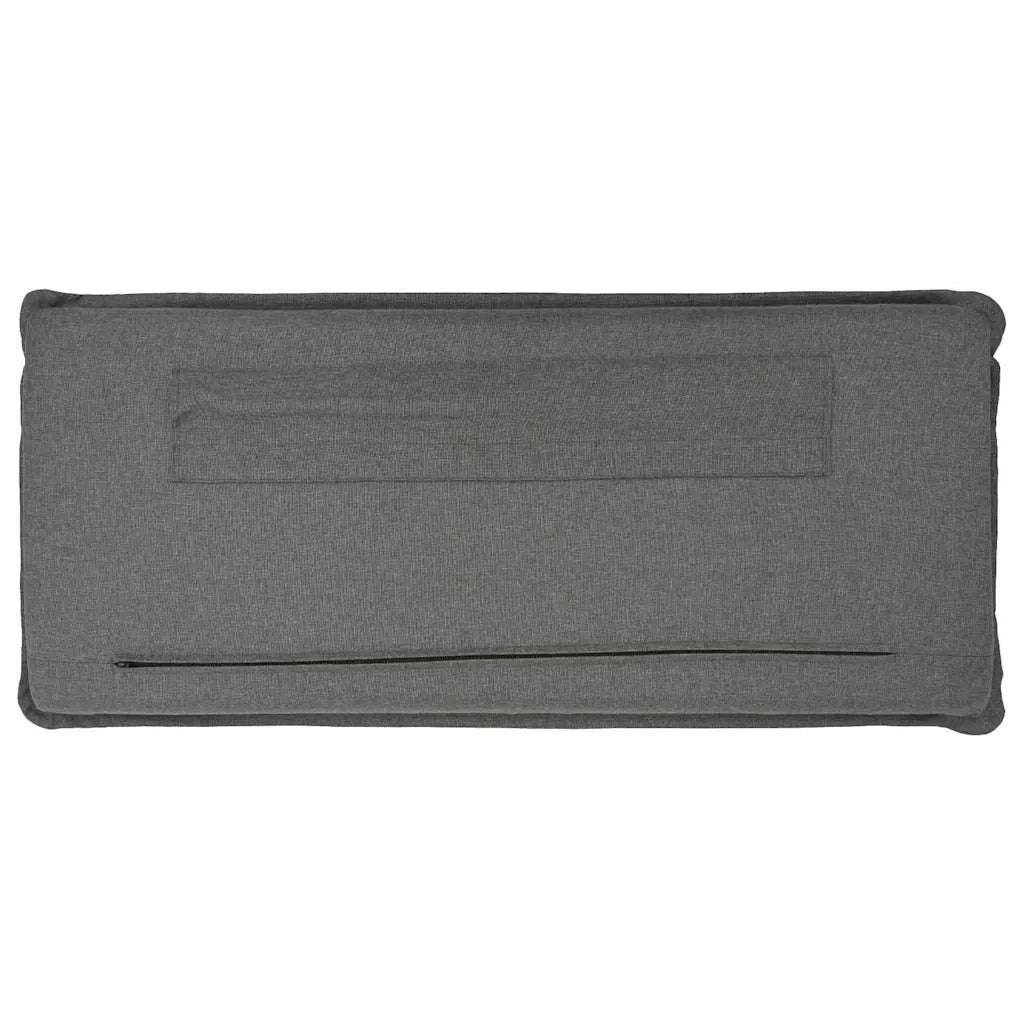 Testiera imbottita Bianco e grigio chiaro 135 cm Pino massello 880022