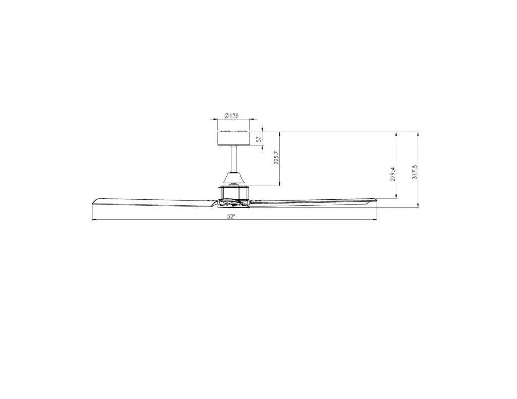 Vam Ventilatore da soffitto a risparmio energetico WI-FI YIN ottono rosa 132 cm con pale di alluminio telecomando 6 velocità