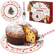 Akitaink Piatto Panettone Christmas Tree 30 cm Paletta Porcellana