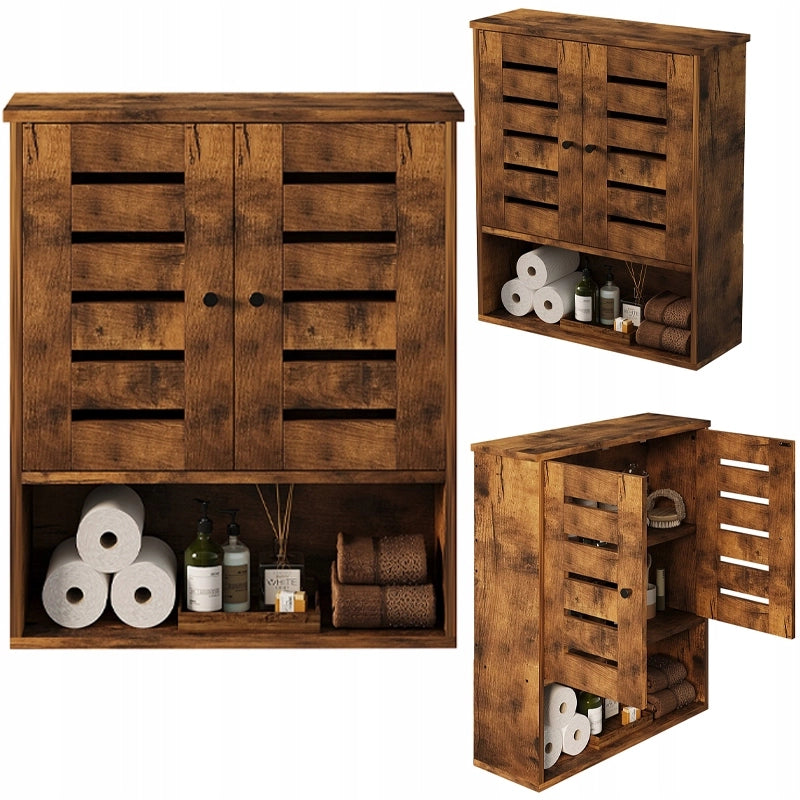 Carrello da cucina con vassoio rimovibile, marrone, stile vintage/retrò/loft, su ruote, 86 cm