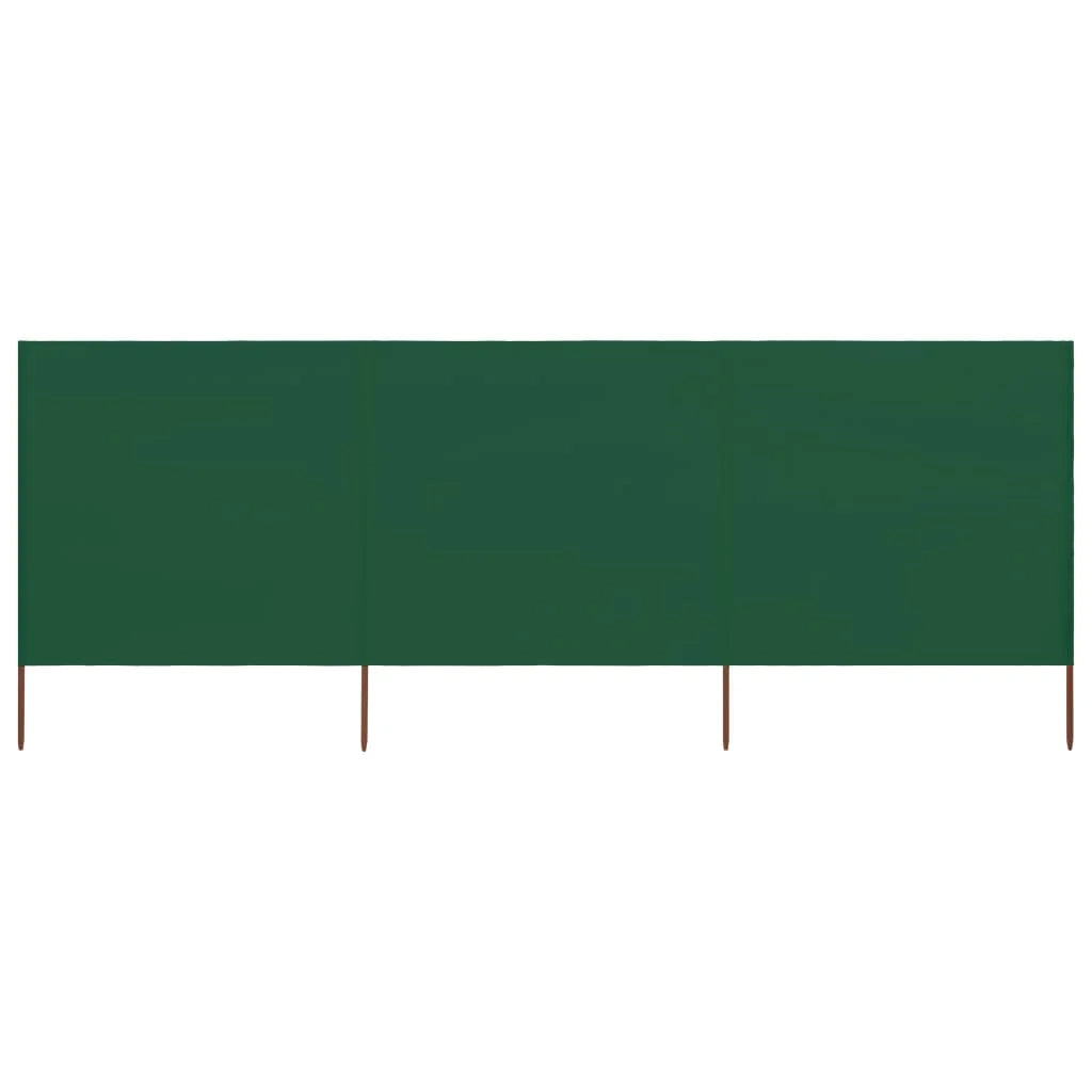 Schermo divisorio in tessuto a 3 pannelli 400 x 120 cm verde 02_0008805