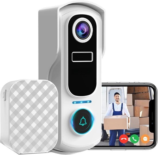 Deurbel senza abbonamento - Deurbel con telecamera - Deurbel video senza fili - Sicurezza della casa - Deurbel con app - Deurbel intelligente - Nessun costo mensile - Telecamera di sicurezza - Deurbel WiFi - Per smartphone e tablet