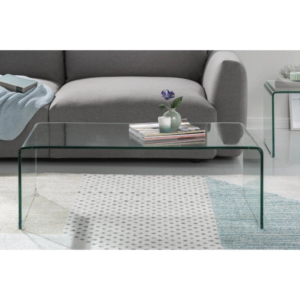 Tavolini impilabili HOLOW – Set di 2 tavolini bassi design in vetro temperato