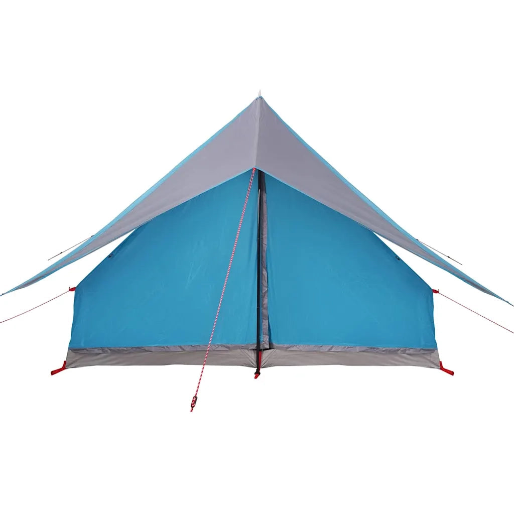 Tenda Familiare con tetto-Tenda da campeggio Blu e Grigio 256 x 256 x 185 cm