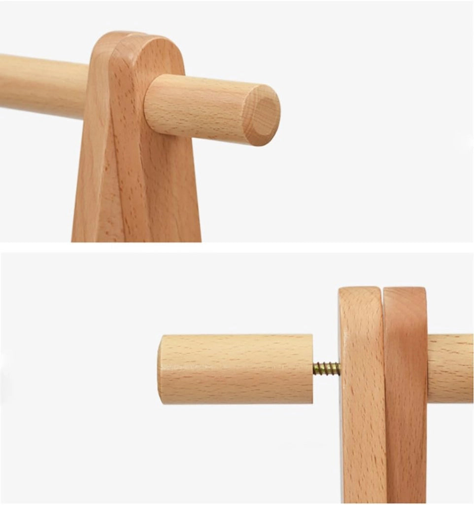 Appendiabiti Moderno in Stile Pavimento Appendiabiti in Legno massello Semplice ripiano per Vestiti in Legno (Dimensioni: 75 cm)
