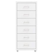 Schedario Mobile Bianco 28x41x69 cm in Metallo 335916