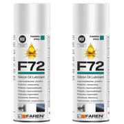 Faren f72 olio silicone spray 400ml lubrificante idrorepellente metalli 2 pezzi
