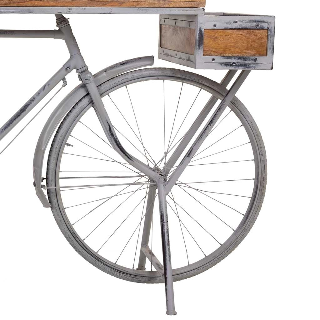 Mobile da ingresso in legno e metallo laccato argento 198x50x94h