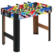 Calcio Balilla con 2 Tabelloni Segnapunti, in Legno, Acciaio Inox e Plastica, 86.5x43.5x63 cm, Multicolore