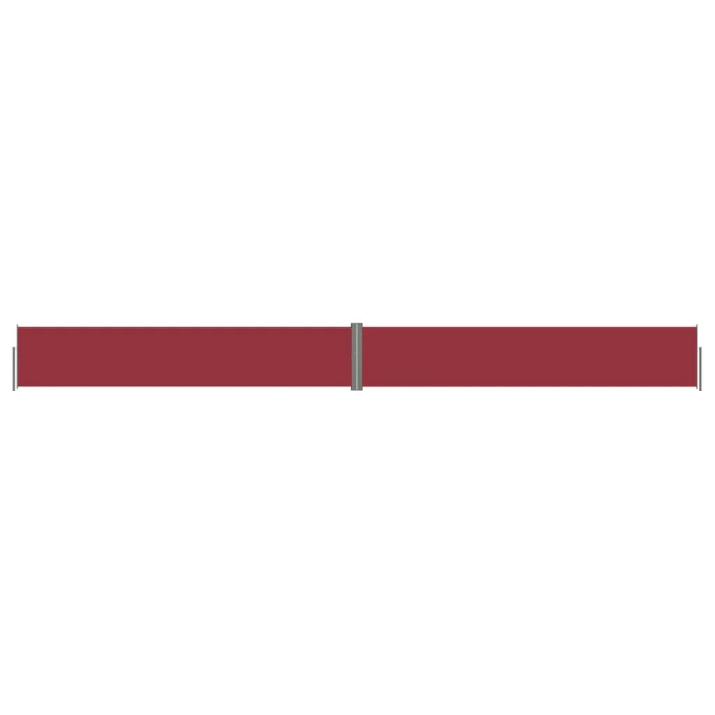 Tenda da sole laterale retrattile/schermo privacy per patio giardino terrazza balcone 117 x 1200 cm rosso 02_0007453
