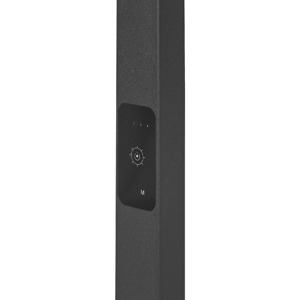 Lampada da terra a LED in metallo nero con sensore di movimento soggiorno camera da letto stile moderno