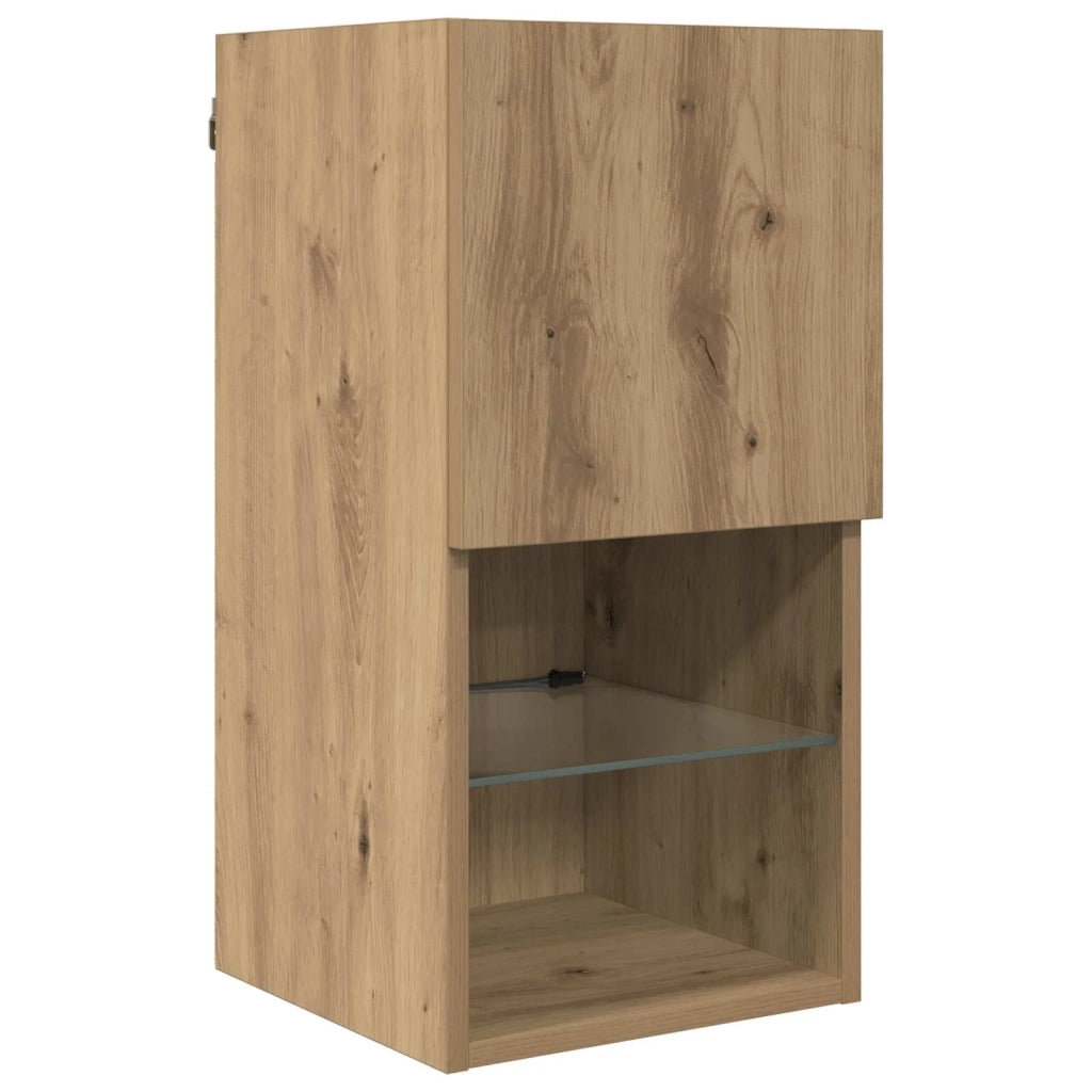 Mobile Porta TV con LED 6 pz-Credenza per TV Rovere artigianale 545943