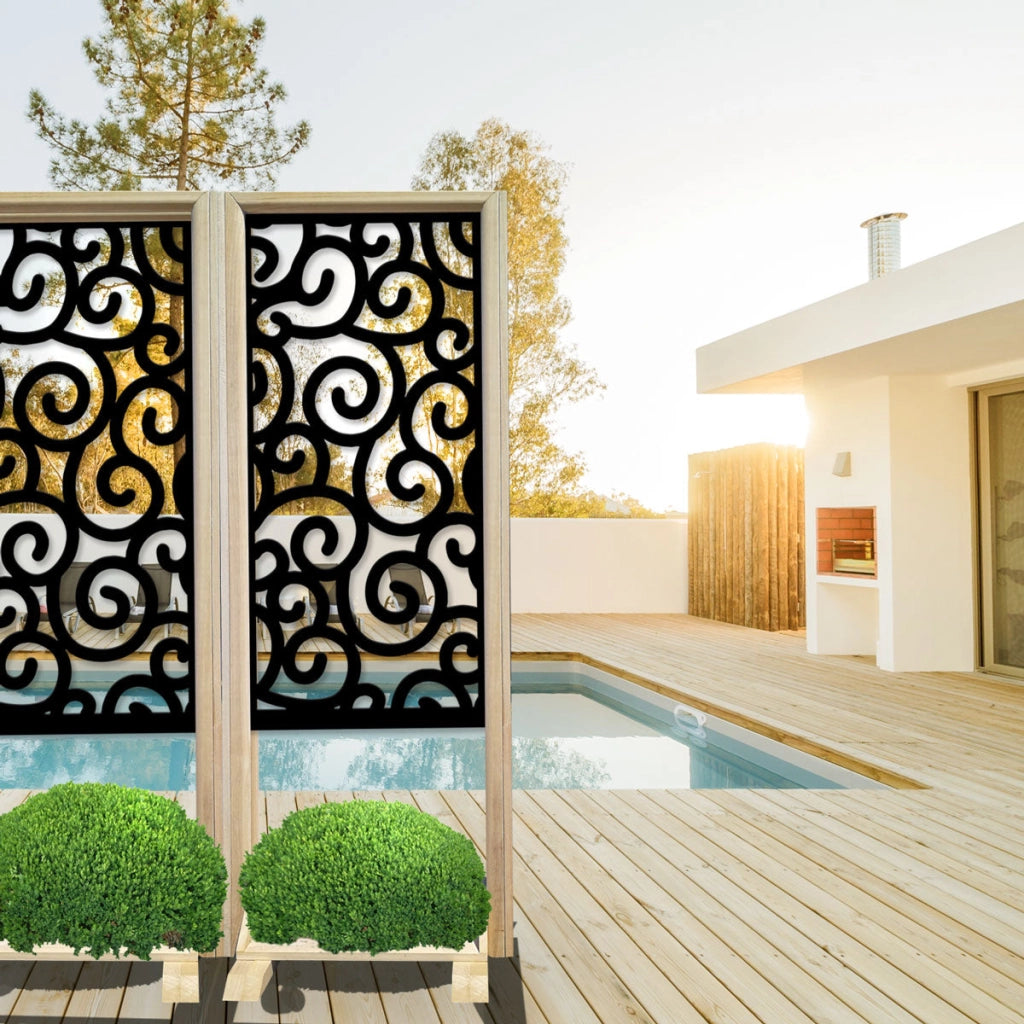 GHIRIGORI - Separè  - Paravento modulabile - 70x190cm - in Legno e PVC Colore: nero