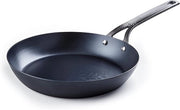 Piastra in acciaio carbonato preriscaldata - Adatto per Induzione - 1 pezzo - Nero - 26 cm