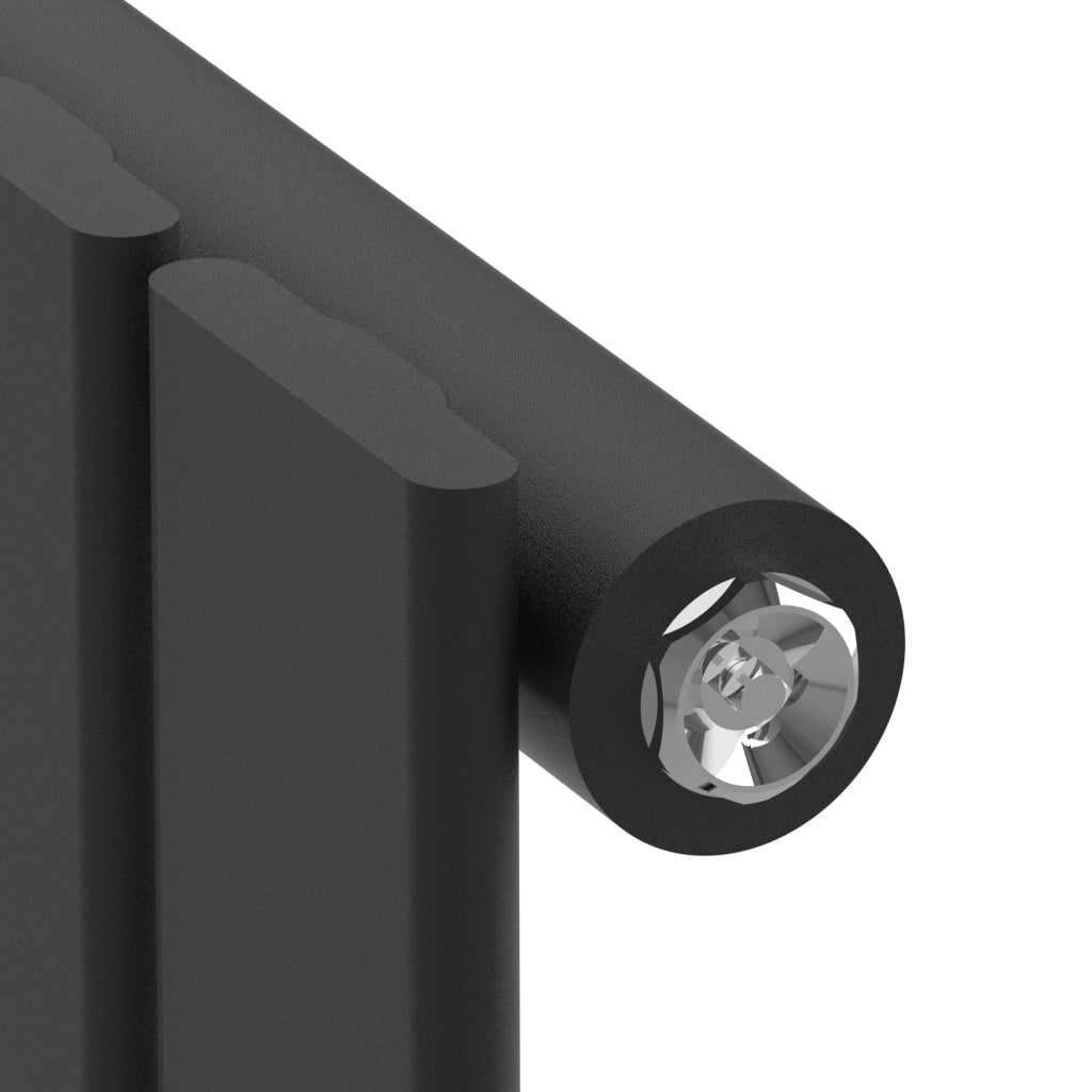 Radiatore a pannello dal design piatto 249 watt acciaio 60 x 30 cm nero 03_0010444