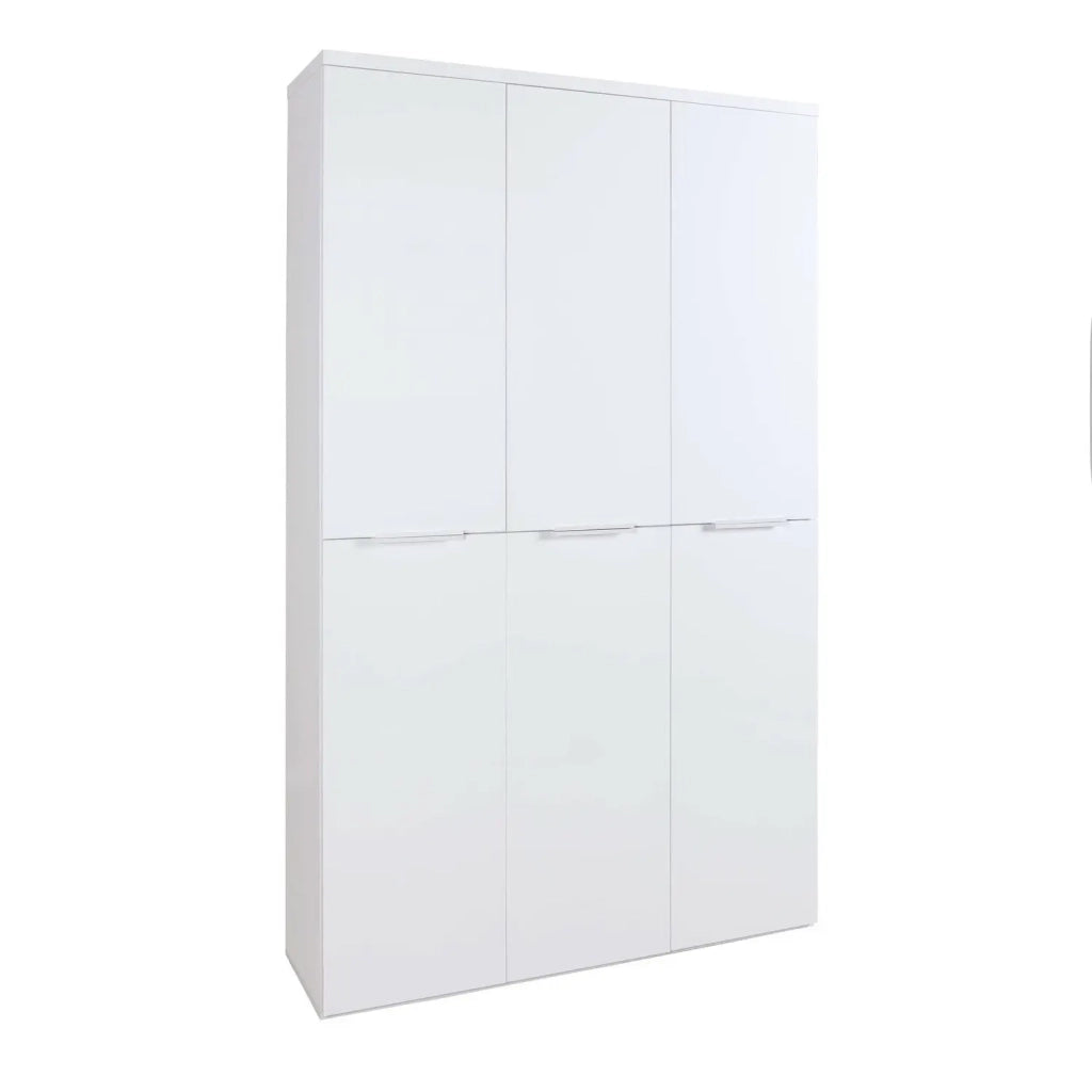 Armadio Mundi 6 ante bianco laccato cm 119,8x35,1x200 h