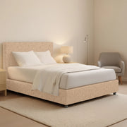 Widnes, Letto Matrimoniale Sfoderabile Made in Italy, Beige