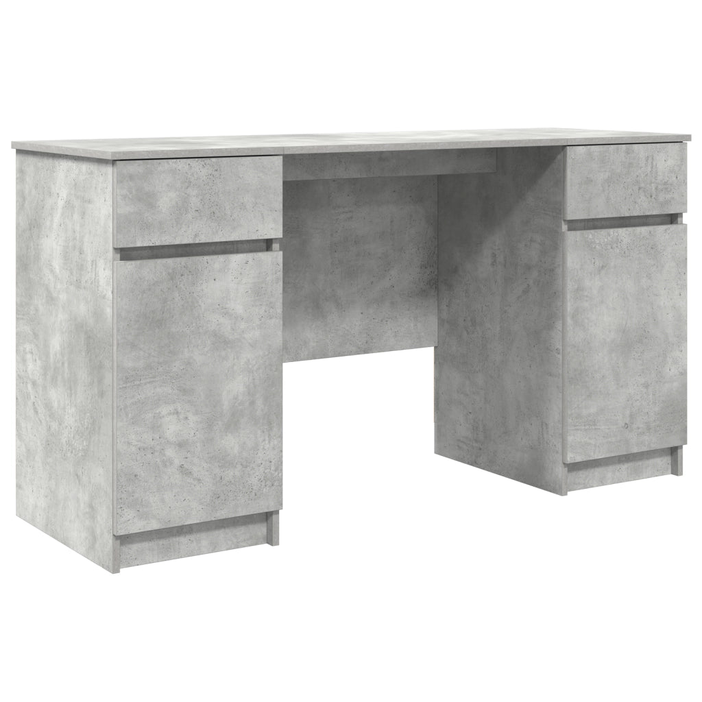 Scrivania  Grigio Cemento 140x49x76 cm Legno ingegnerizzato