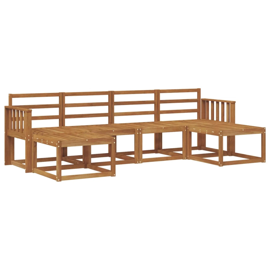 Set di divani da esterno 6 pcs Naturale Legno multistrato