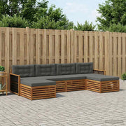 Set di divani da esterno 6 pz Legno di Acacia Massello 3383685