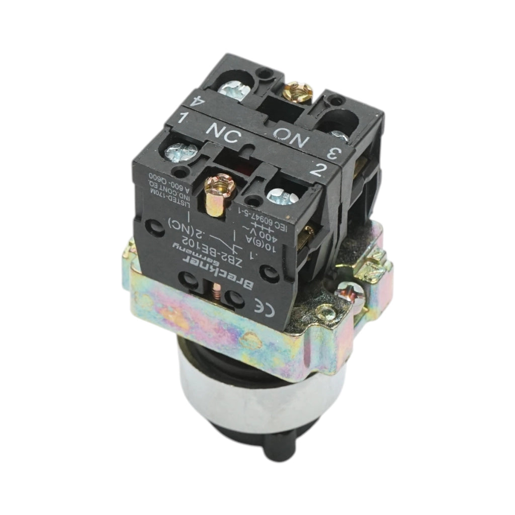 Selettore a 2 posizioni con blocco e chiave 1NO+1NC, 400V/10A, LAY5-BG45 Breckner Germany