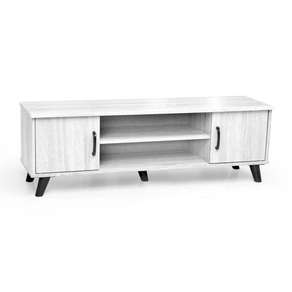 ARES MOBILE PORTA TV BASSO IN LEGNO 120 X 33 X 40 CM IN COLORE BIANCO