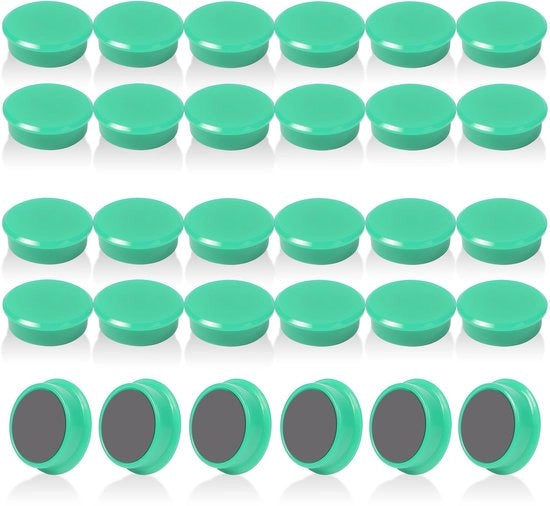 30 pacchi di magneti forti per lavagne e whiteboard - magneti rotondi per frigoriferi, decorativi mini magneti piccoli, magneti con forte aderenza per lavagne, pareti magnetiche, ufficio e scuola, magneti per lavagna (verde)