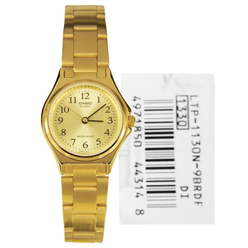 Trade Shop - Orologio Da Polso Casio Ltp-1130n-9brdf Analogico Quad Dorato Acciaio Oro -