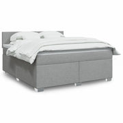 vidaXL Giroletto a Molle con Materasso Grigio Chiaro180x200 cm Tessuto