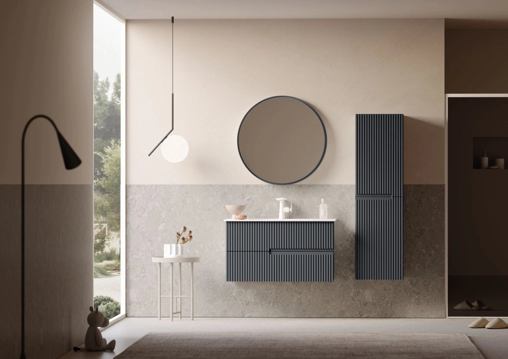 Mobile lavabo "Moonlight 90 v2" - 91 x 51 x 51 cm - Antracite opaco